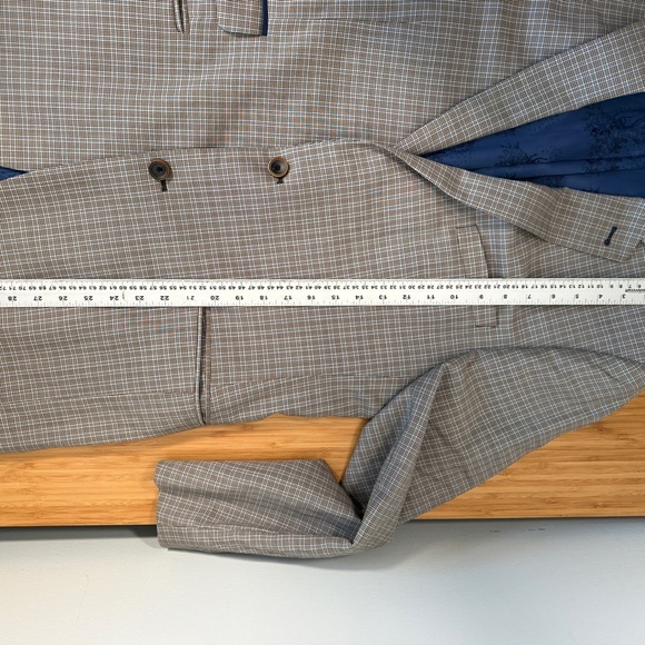 🤵 Ted Baker "No Ordinary Joe" Suit Jacket Blazer Men's 44L Navy Check Wool - Picture 5 of 10